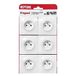 LEGRAND - Wandcontactdoos met aarding Neptune – stopcontact 2P+T uit één stuk – bevestiging met klauwen/schroeven – wit – 6 stuks