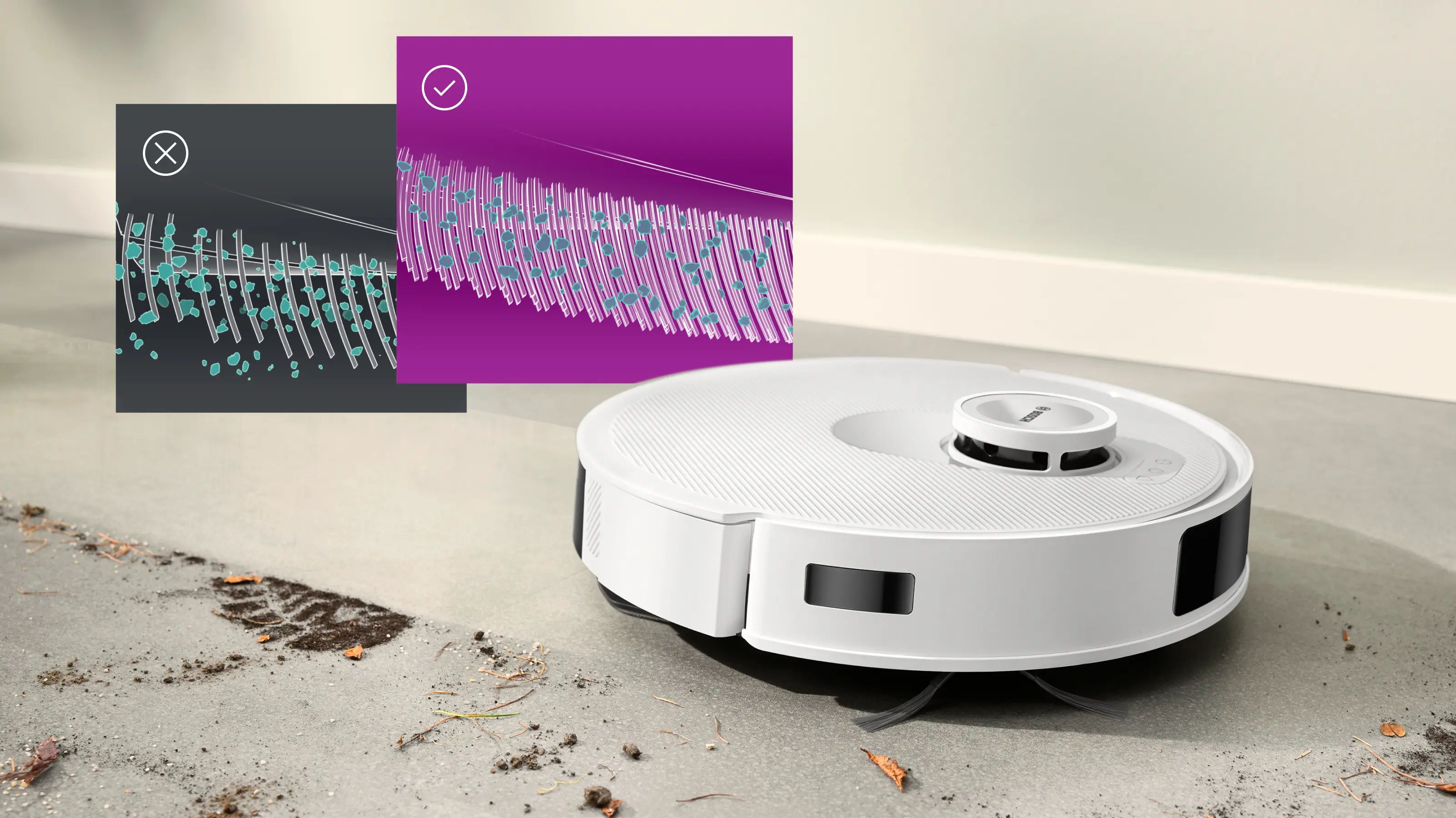 Bosch BCRC1W Robotstofzuiger met Dweilfunctie, Wit