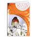 Happy AFIE Happy Year Card, best wishes, gold, shimmering, with envelope, for good luck, birds, robin, animal, garden, snow, holly, winter, January, New Year, 61-4049-A BA