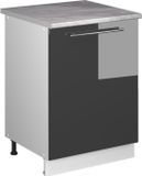 Vicco Wastafelkast Fame-Line, Antraciet Hoogglans/Wit, 60 cm