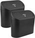 Benson Auto prullenbak - 2x - met deksel - kunststof - zwart - 16 x 6.5 x 13.5 cm