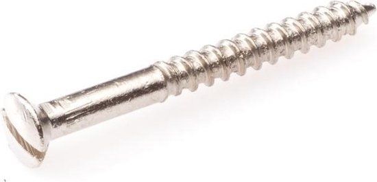 Hoenderdaal Fasteners Hoenderdaal Houtschroef Messing Vernikkeld Lk 4x20mm - 200 stuks
