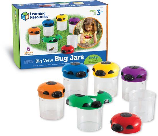 Learning Resources Reuze Loeppotten Lieveheersbeestjes, Set van 6