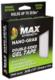 Duck Max Strength Dubbelzijdig plakband - Herbruikbare sterke tape - Verwijderbare wasbare geltape - Veilig voor muren