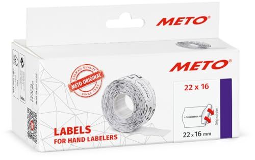 Meto Prijsetiketten - A consommer jusqu'au - 22x16mm - Wit - 6000 stuks