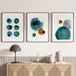 Lot de 3 affiches / posters triptyque - abstrait - 3 affiches - 40x50 cm (cadres non fournis) - bordure noire
