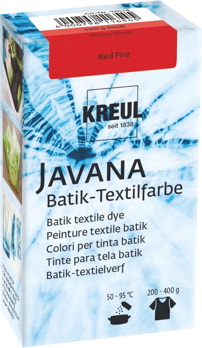 Javana Rode Batik Textile Dye - 70ml tie dye verf