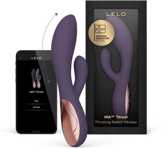 LELO INA Thrust Rabbit Stimulator – Vibrator met Stuwbewegingen & 8 Modi – Purple Twilight