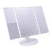 Jocca Opvouwbare make-upspiegel met ledlicht, 1 x / 2 x / 3 x vergroting, instelbare verlichting, 180 graden draaibaar, USB of batterijen, make-upspiegel met vergroting