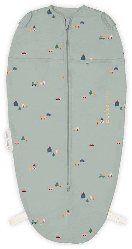 Puckababy Mini Inbakerslaapzakje baby (3-6m) - Tiny Village - Katoen TOG 0.5