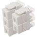 1aTTack.de Cat.6 Keystone IDC-terminal naar RJ45-aansluiting AWG 23 tot AWG 26 stofbestendig compatibel met Cat5, Cat6, Cat7 en Cat8 wit 5 stuks