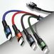 USAMS U26 4-in-1 Laadkabel 1.2m - 2x Lightning, MicroUSB, USB-C