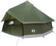 vidaXL Tipi Tent 8-persoons Leger Groen Polyester en Staal