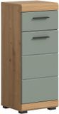 Hioshop Scout badkamerkast 1 deur, 1 lade salvie decor, eiken decor.