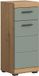 Hioshop Scout badkamerkast 1 deur, 1 lade salvie decor, eiken decor.