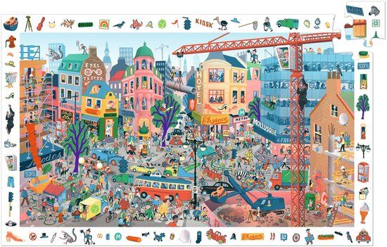 Djeco Puzzel - 200 Stukjes Stad - Educatief Legpuzzel voor Kinderen
