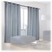 Merkloos Relaxdays Kant-en-klaar gordijnen set van 2 verduisterend met ringen 245 x 135 cm grijs