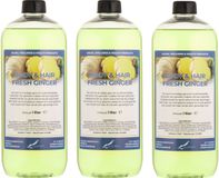 Claudius Cosmetics B.V. Body & Hair Fresh Ginger 1 liter - set van 3 stuks - 2 in 1 voor lichaam en haar.