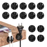 JANREAY Kabelhouder, kabelclips, 14 stuks, multifunctionele kabelorganizer, set voor bureau, audiokabel, netsnoer, USB-oplaadkabel
