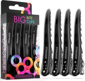 Framar Big Bite Haarclips - Zwart 4 st