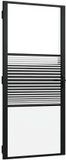 vidaXL Glazen deur 93 x 3,5 x 201,5 cm aluminium zwart