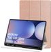 Selected by GSMpunt.nl Tablet Hoes Geschikt voor Samsung Galaxy Tab S10 Ultra / S9 Ultra | Luxe Tri-Fold Book Case | Kunst Leren Bescherm Hoes | Standaard Functie | Roze