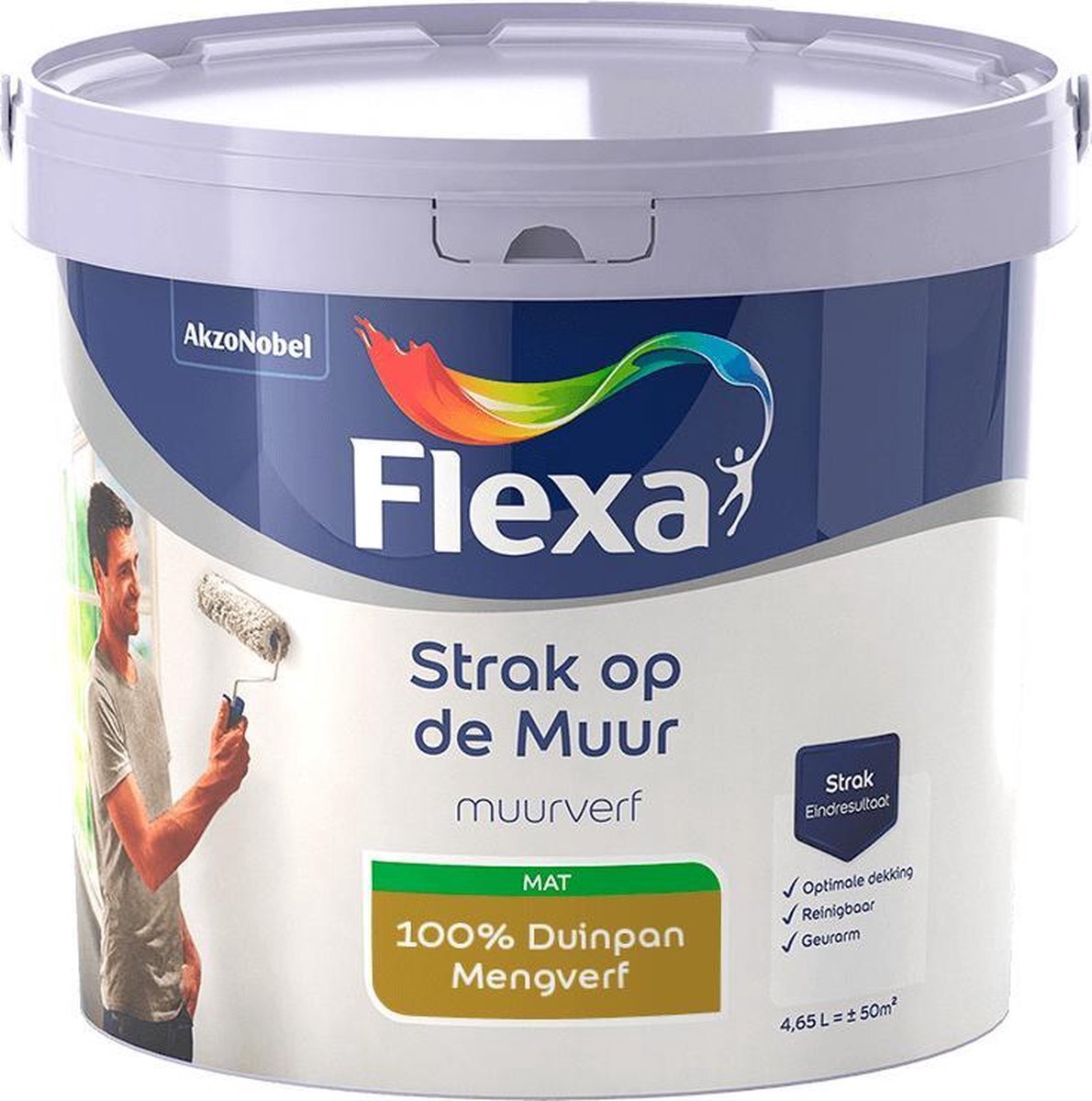 FLEXA Strak op de muur - Muurverf - Mengcollectie - 100% Duinpan - 5 Liter