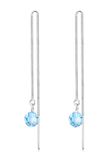 Elli - Oorbellen - Kette Kugel Kristalle Eleganz Silber - Dames