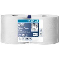 Tork 130041 Premium Plus W1-W2 wispapier 225 m x 23,5 cm verpakking van 2 wit