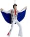 Inspirations de Noël Ornement Elvis Presley - Costume blanc cape bleue - 10cm