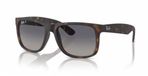 Ray-Ban Justin - Rubber Havana - Grey Gradient Blue Polar - Unisex Zonnebril - RB4165