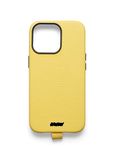 UNTAGS - iPhone 14 Pro Palette Cover - Ledereffect Materiaal - Zachte Microfiber binnenkant Anti-kras - Geel