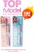 Top model by Depesche Popstar potloden met gum - 2 setjes - Houtskoolpotloden - 2B - Divers