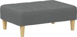 vidaXL Voetenbank 77x55x31 cm stof donkergrijs