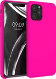 kwmobile telefoonhoesje geschikt voor Apple iPhone 11 Pro - Hoesje met siliconen coating - Smartphone case in neon roze