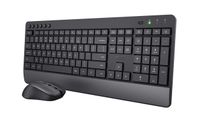 Trust Trezo Draadloos Toetsenbord en Muis - QWERTY US - Zwart
