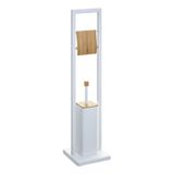 WELL HOME Natureo Toiletpapierhouder met wc-borstelhouder, wit, Ø 20 x 60 cm