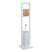 WELL HOME Natureo Toiletpapierhouder met wc-borstelhouder, wit, Ø 20 x 60 cm