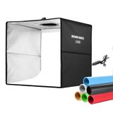 NEEWER BASICS Fotostudio Lichtbak, 16"x16" Bi Kleur Opvouwbare Fotocabine Schieten Tent met 6 Kleur Achtergronden, 120 LEDs CRI95+ Dimbaar voor Tafelblad Sieraden Elektronica Voedsel Fotografie, LB40B