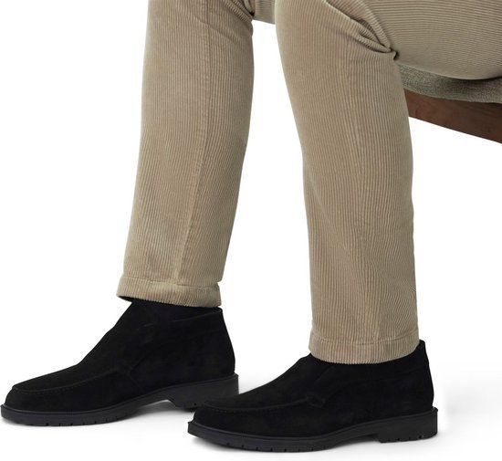 Manfield Zwarte suède Chelsea boots Heren Maat 41