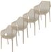Garden Impressions Air XL design tuinstoel taupe - 4 stuks