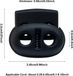 Cordon stopper - 40 pièces - Noir - Plastique - 2 trous