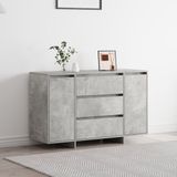 vidaXL Dressoir betongrijs 120 x 41 x 75 cm bewerkt hout