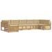 vidaXL Buiten bankenset 7 st Wit en Beige Massief Acaciahout