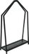 Ambiance Pro Garden Haardhout/houtblokken opslag rek - metaal - zwart - 78 x 24 x 12 cm