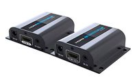 PremiumCord Rallonge HDMI jusqu'à 60 m sur câble patch Cat6 / Cat6a / Cat7, câble LAN, boîtier en métal, compatible avec Full HD 1080p 60 Hz