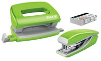 Leitz WOW Groen Nietmachine en Perforator Set