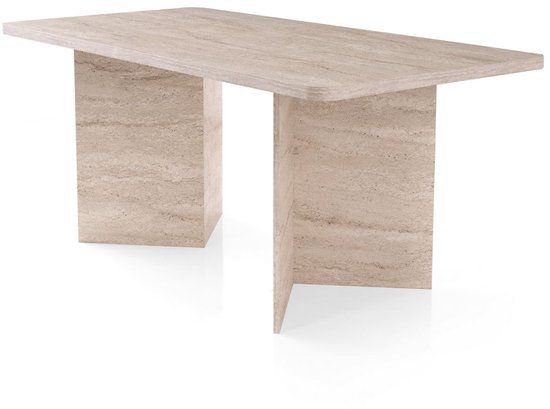 CALICOSY - Eettafel Ava - Rechthoekig - Groen - Industrieel - 180x90x77 cm