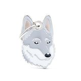 MyFamily Hond Medaille Gemaakt In Italië, Tsjechoslowakije Wolf, Hondenplaat, Geëmailleerd Metaal, Friends Collectie, 24x38 mm