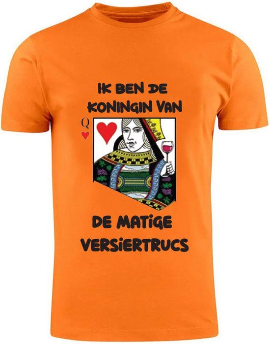 Sol's Ik ben de koningin van de matige versiertrucs Oranje T-shirt - Unisex - S